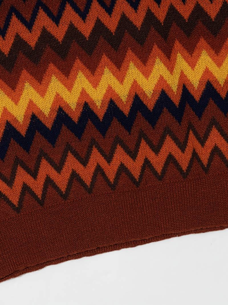 Retro Pullover Zickzackmuster