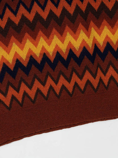 Retro Pullover Zickzackmuster