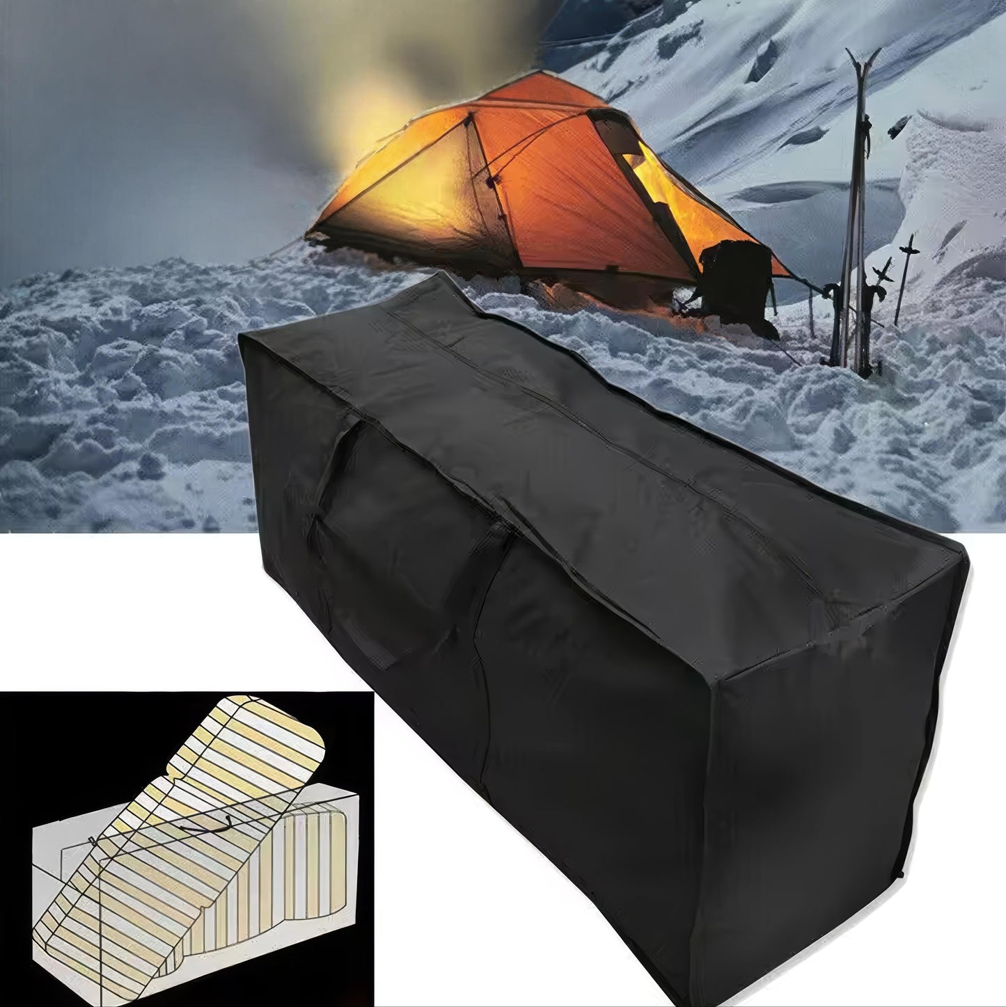 Riso Wasserdichte Gartenmöbel-Tasche Reißfest UV-Beständig