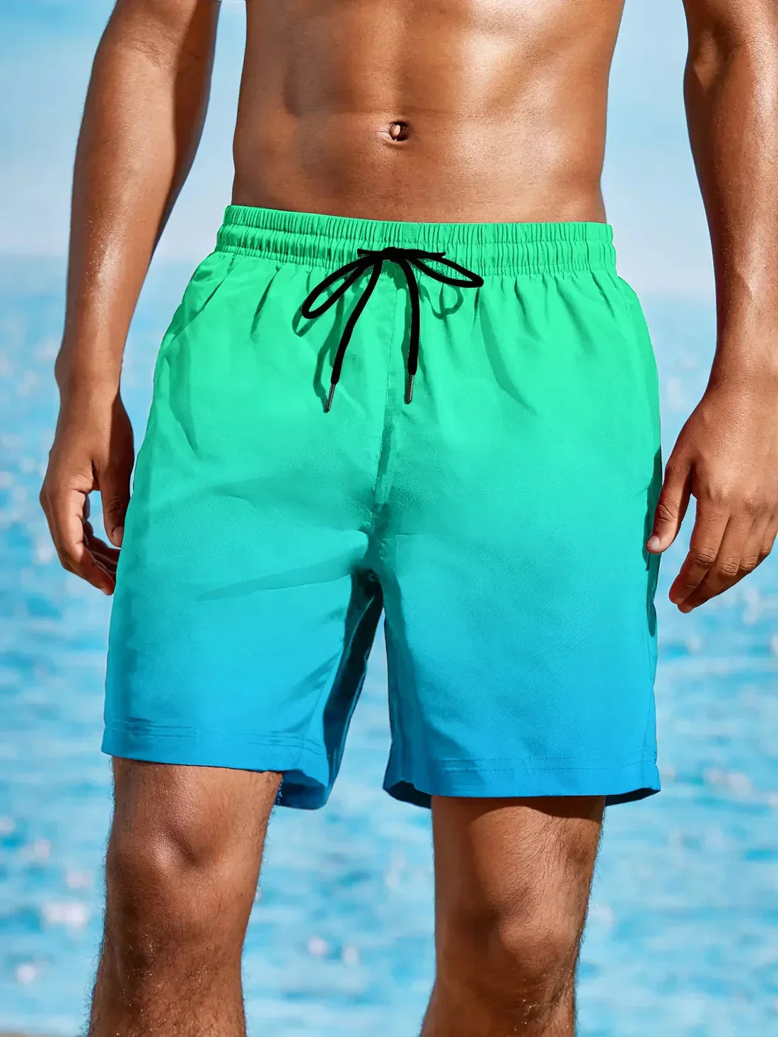 Herren Strandshorts Farbverlauf