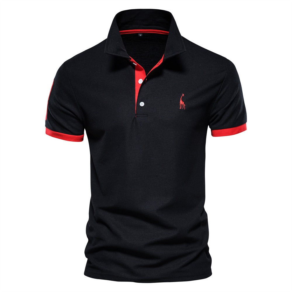 Herren Polo Hemd Zweifarbig Sportlich