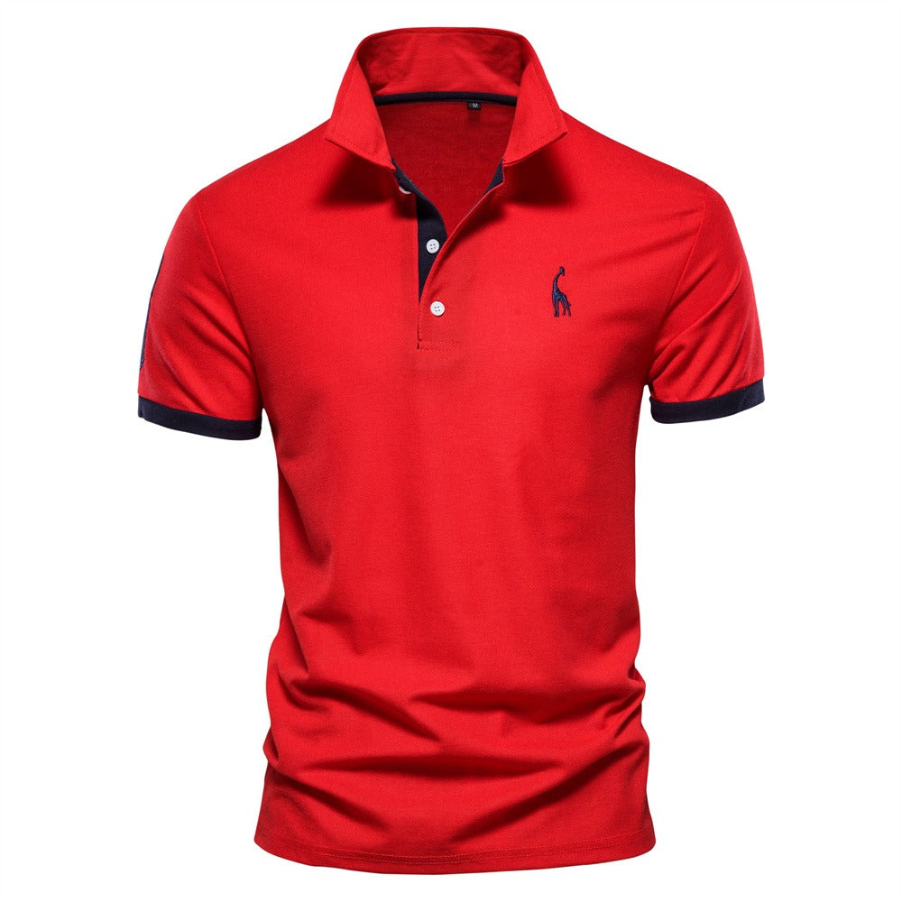 Herren Polo Hemd Zweifarbig Sportlich