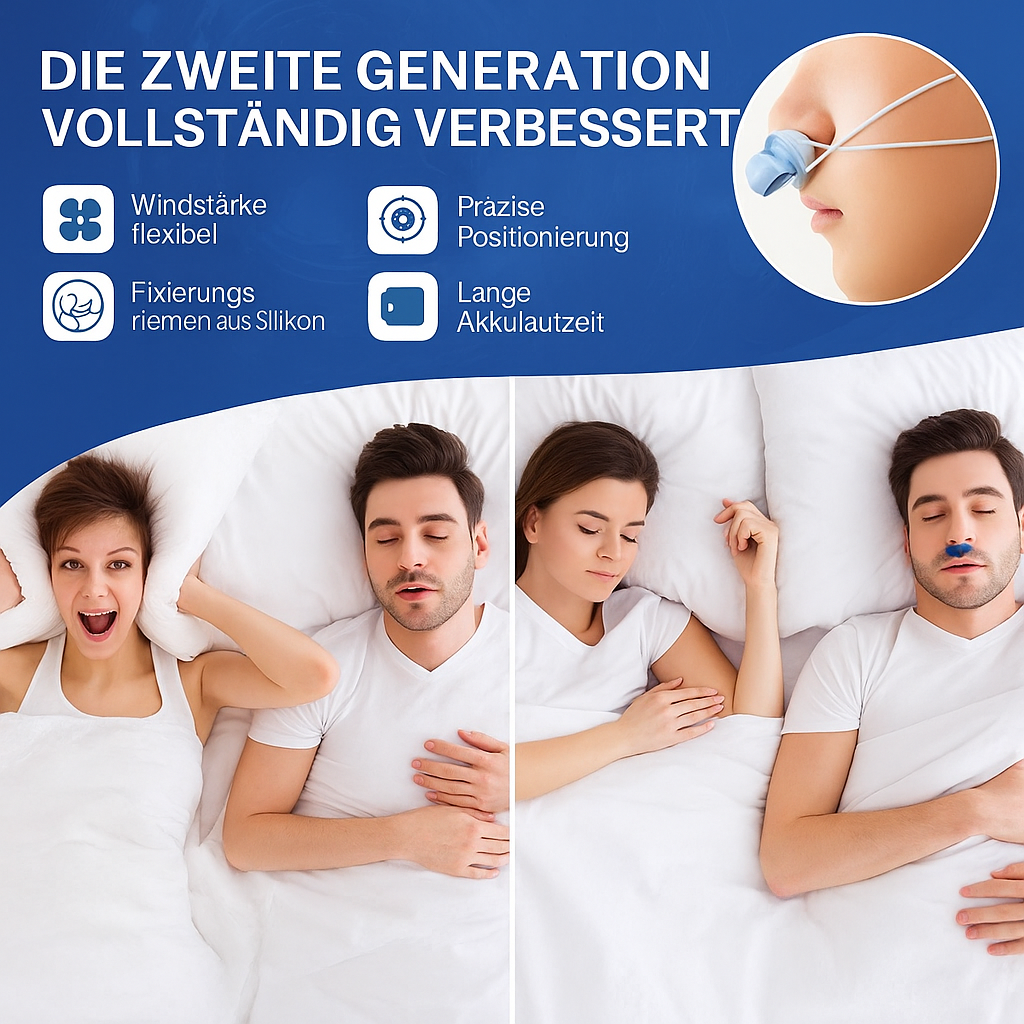 Tragbares Antischnarchgerät für besseren Schlaf