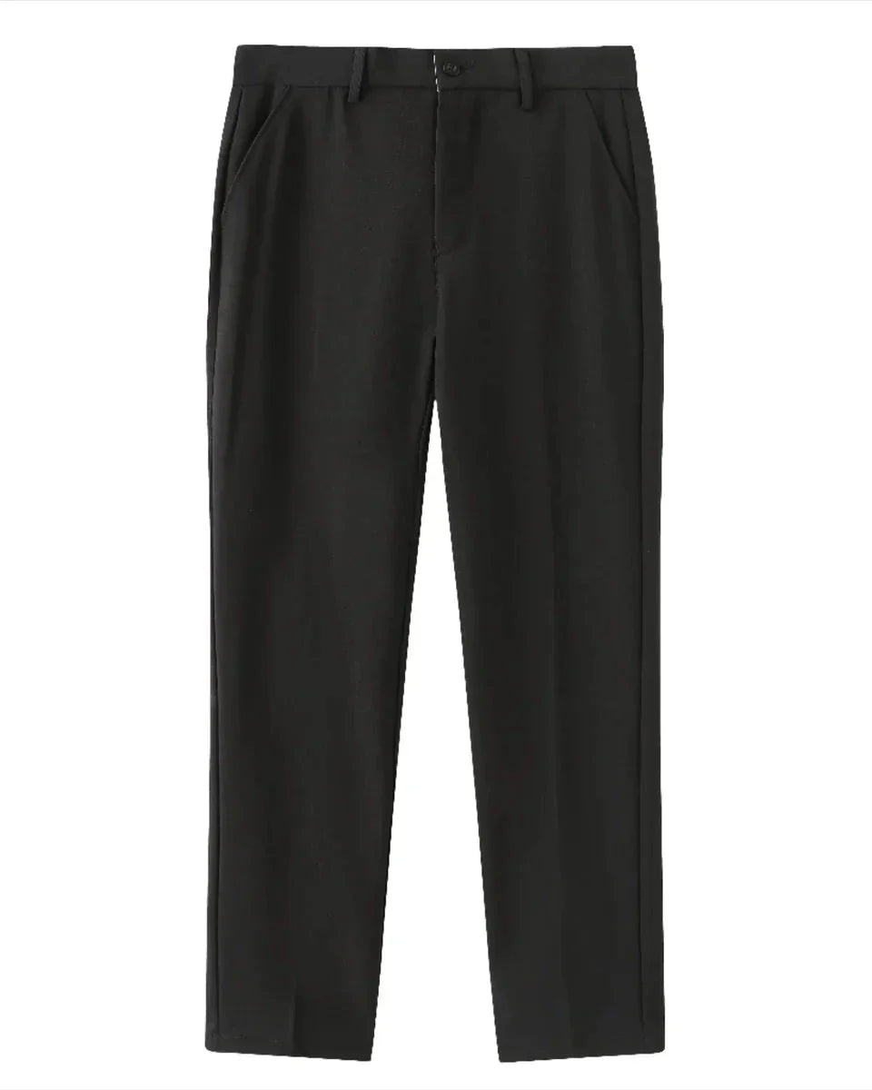 Herren Outfit Langärmliges Polohemd Hose Wildleder Loafer