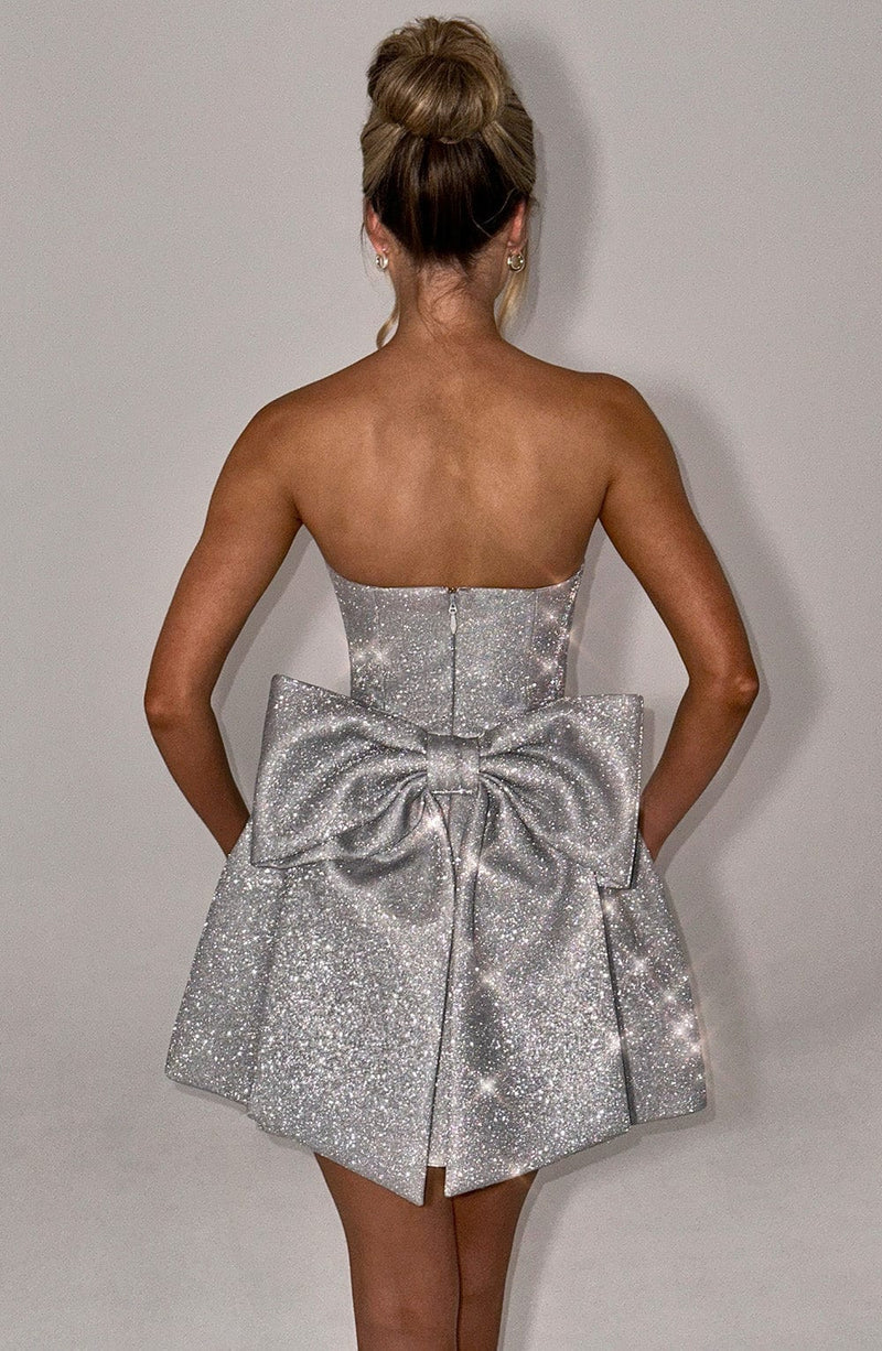 Damen Trägerloses Kurzkleid Strukturiert Modern Feminin