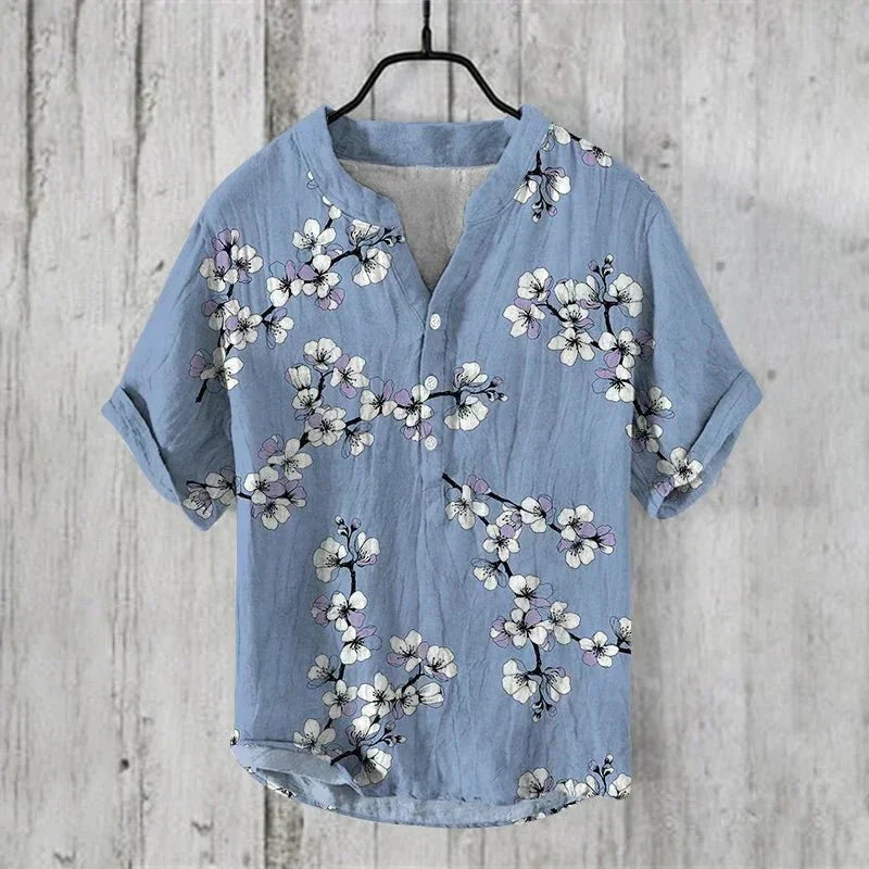 Norvielle Damen Seidenhemd Künstlerdesign