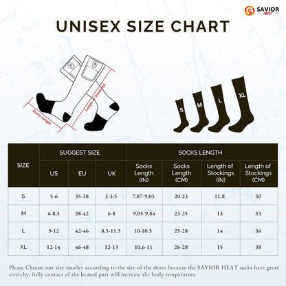 Beheizte Socken Bluetooth APP-Steuerung Unisex