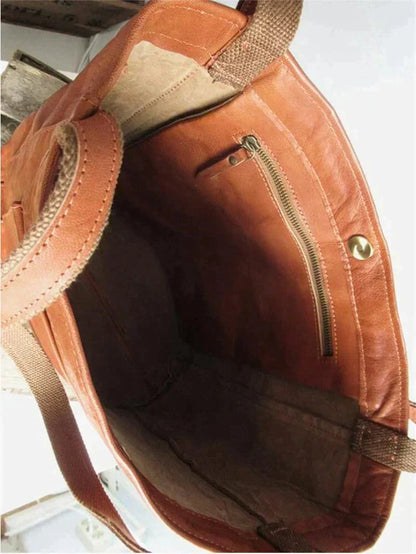 Damen Schultertasche Shopper mit Außentasche