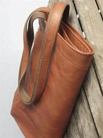 Leder-Shopper-Tasche Mit Schulterriemen