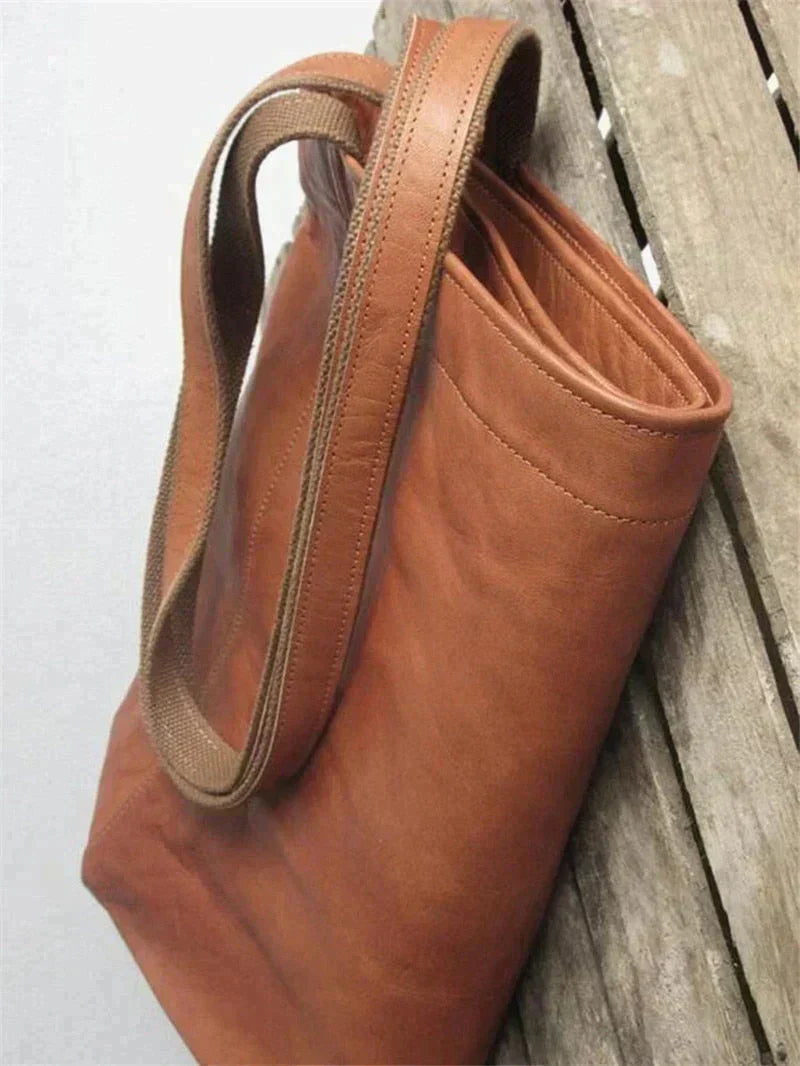 Damen Schultertasche Shopper mit Außentasche