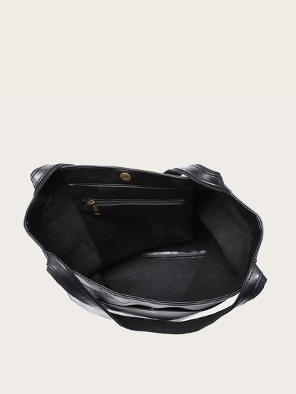 Damen Schultertasche Shopper mit Außentasche