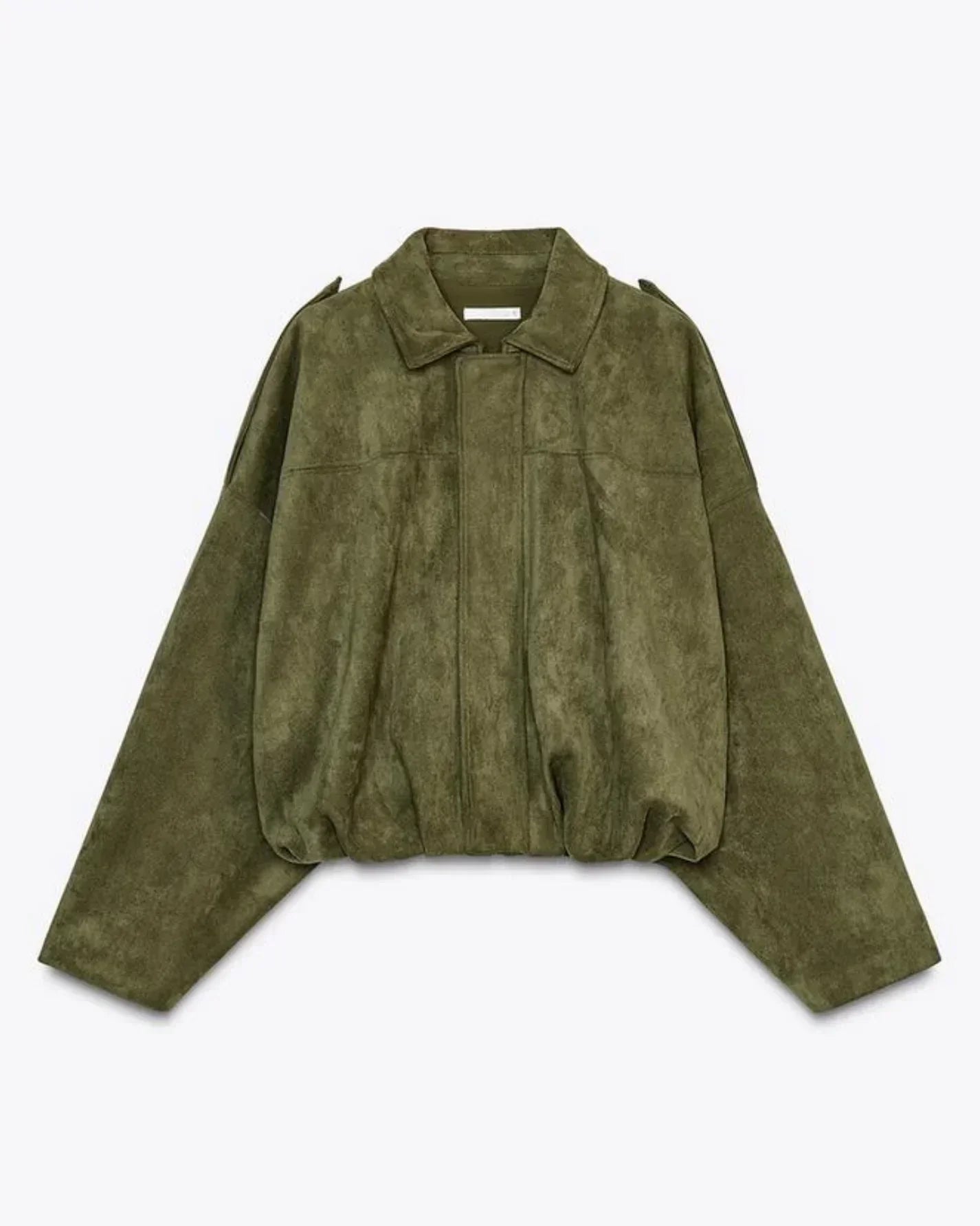 Damen Veloursjacke Oversized Komfortbeige - Norvielle