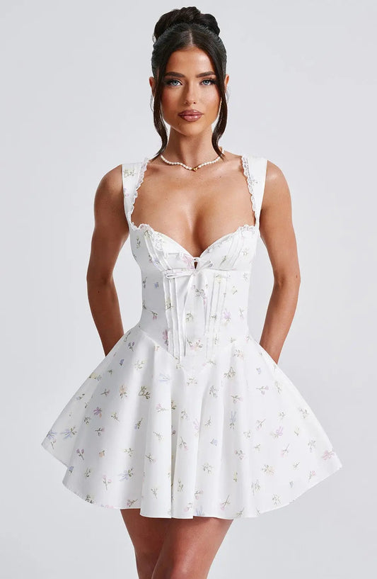 Alessia Damen Minikleid Bunter Blumenprint - Norvielle