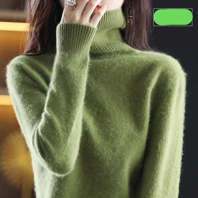 Damen Kaschmirkragenpullover Weich