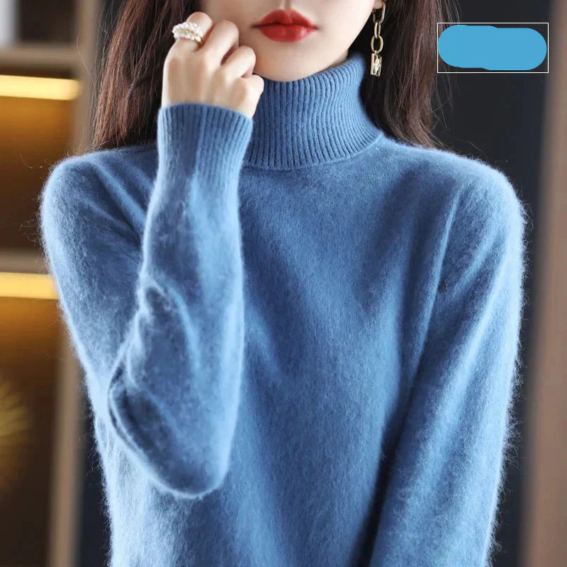 Damen Kaschmirkragenpullover Weich