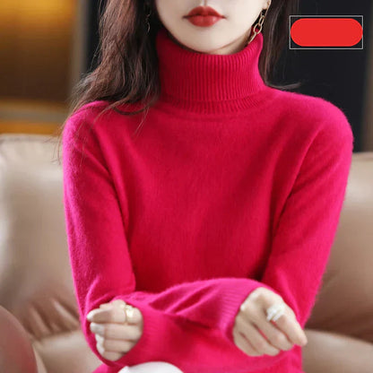 Damen Kaschmirkragenpullover Weich