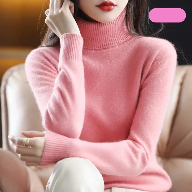 Damen Kaschmirkragenpullover Weich