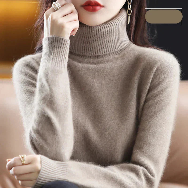 Damen Kaschmirkragenpullover Weich