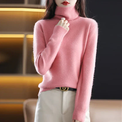 Damen Kaschmirkragenpullover Weich