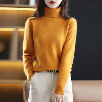 Damen Kaschmirkragenpullover Weich