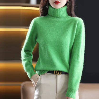 Damen Kaschmirkragenpullover Weich