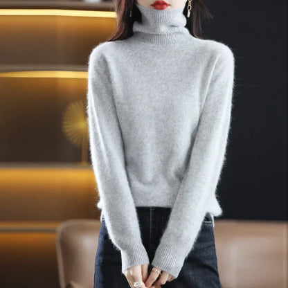 Damen Kaschmirkragenpullover Weich