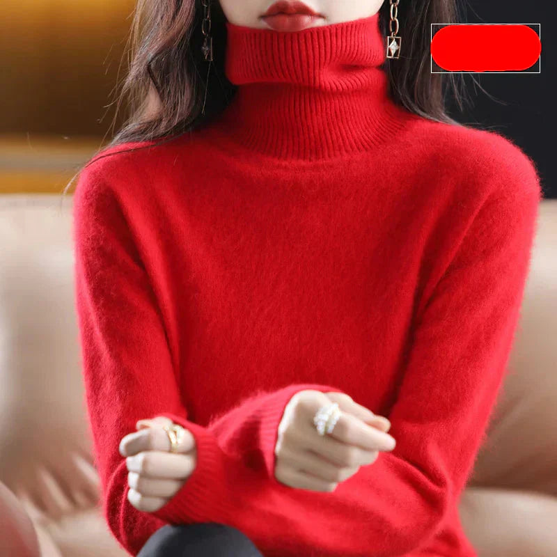 Damen Kaschmirkragenpullover Weich