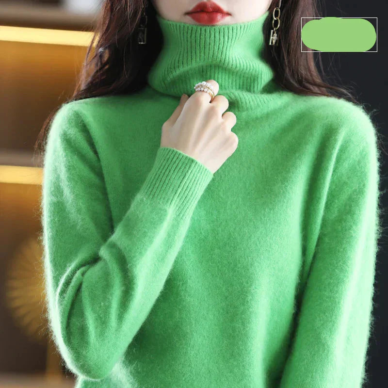 Damen Kaschmirkragenpullover Weich
