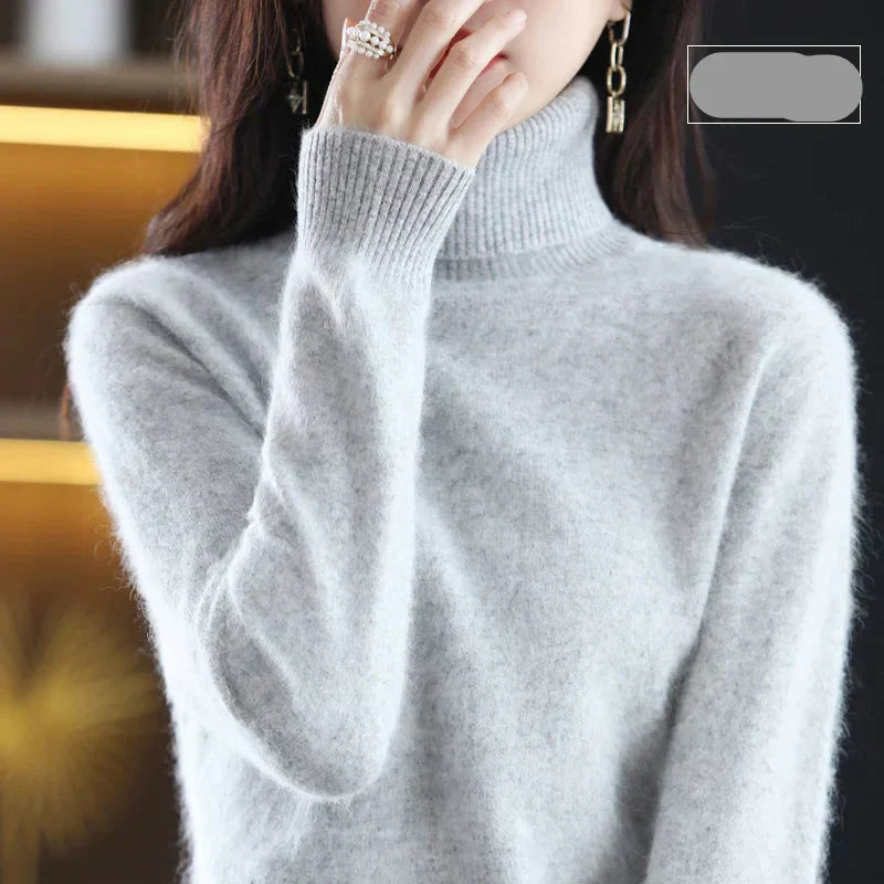 Damen Kaschmirkragenpullover Weich