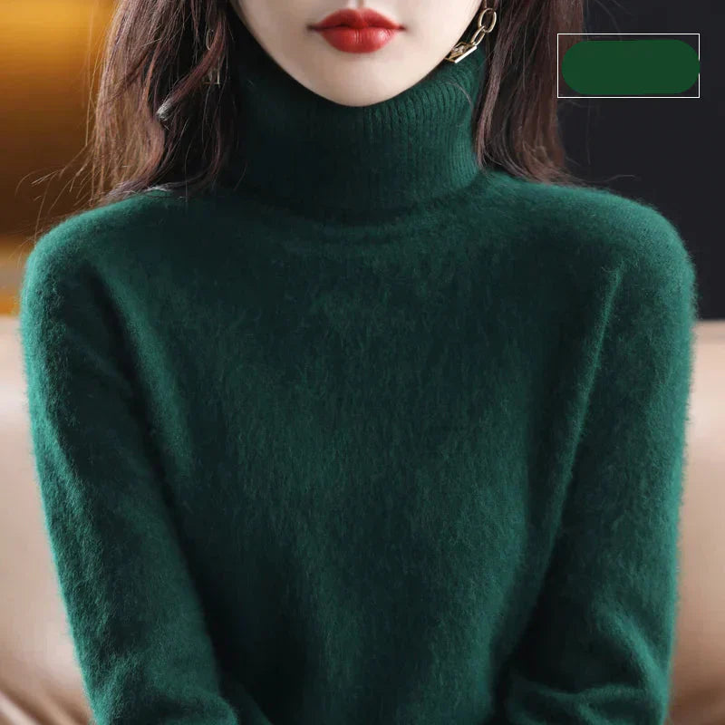 Damen Kaschmirkragenpullover Weich