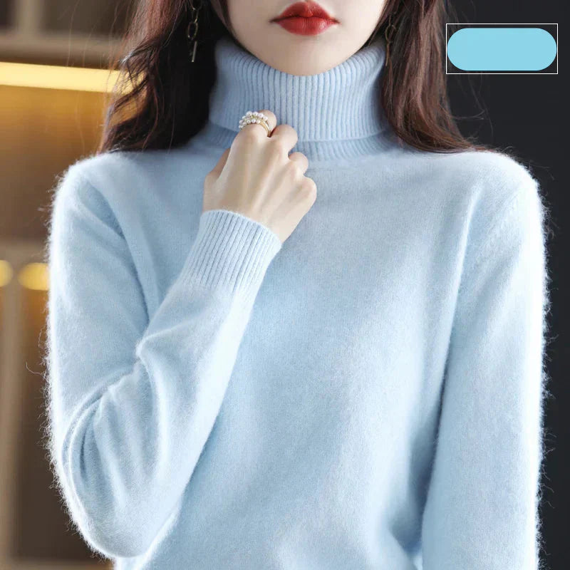 Damen Kaschmirkragenpullover Weich