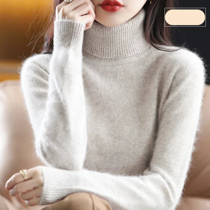 Damen Kaschmirkragenpullover Weich