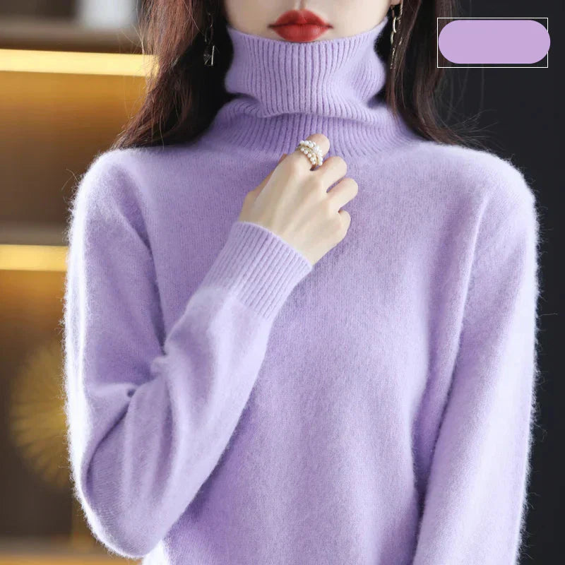 Damen Kaschmirkragenpullover Weich