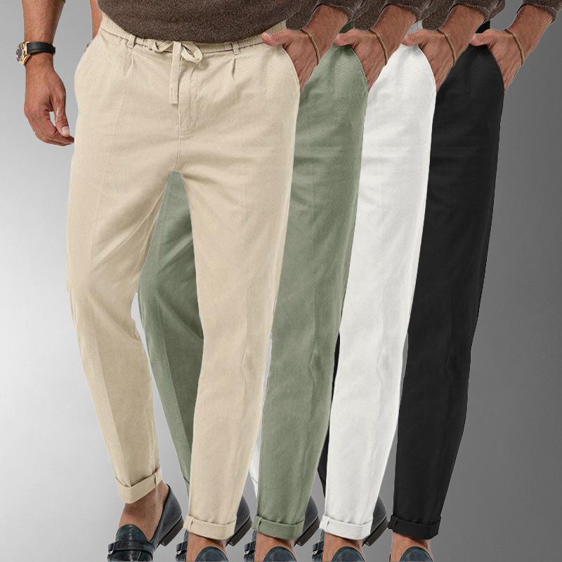 Norvielle Herren Linienhose Leicht Beige