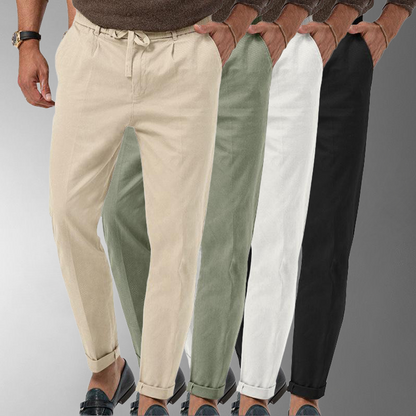 Norvielle Herren Linienhose Leicht Beige