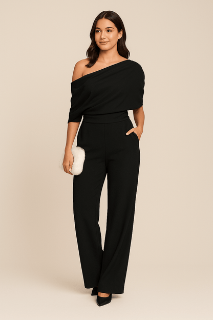 Damen One-Shoulder Jumpsuit Frühling Leicht