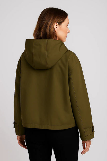 Damen Leichte Regenjacke Wasserfest Mit Knöpfen