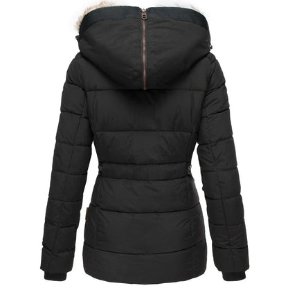 Damen Winterjacke Kunstpelzkapuze Weiches Innenfutter