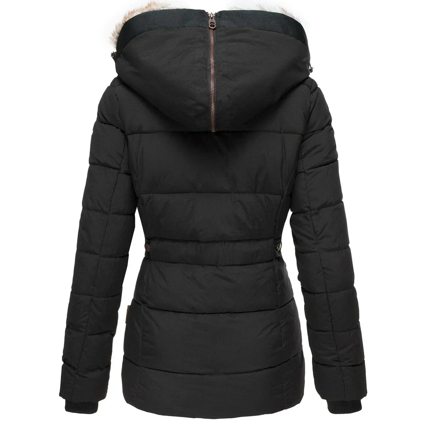 Damen Winterjacke Abnehmbare Kapuze Weiches Innenfutter