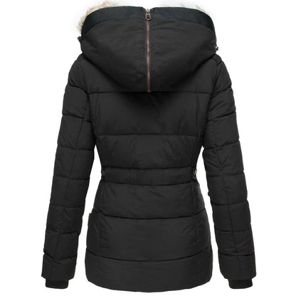 Damen Warme Langjacke Fleece Winterjacke