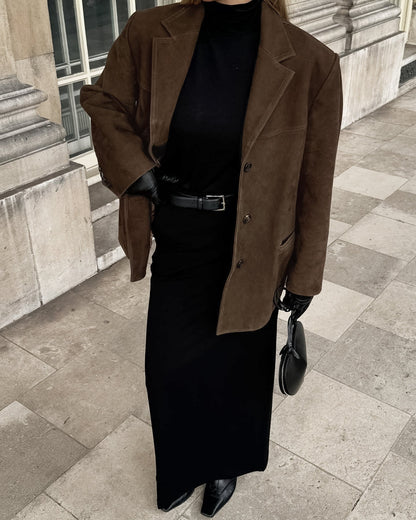 Damen Übergangsjacke Wildleder-Optik
