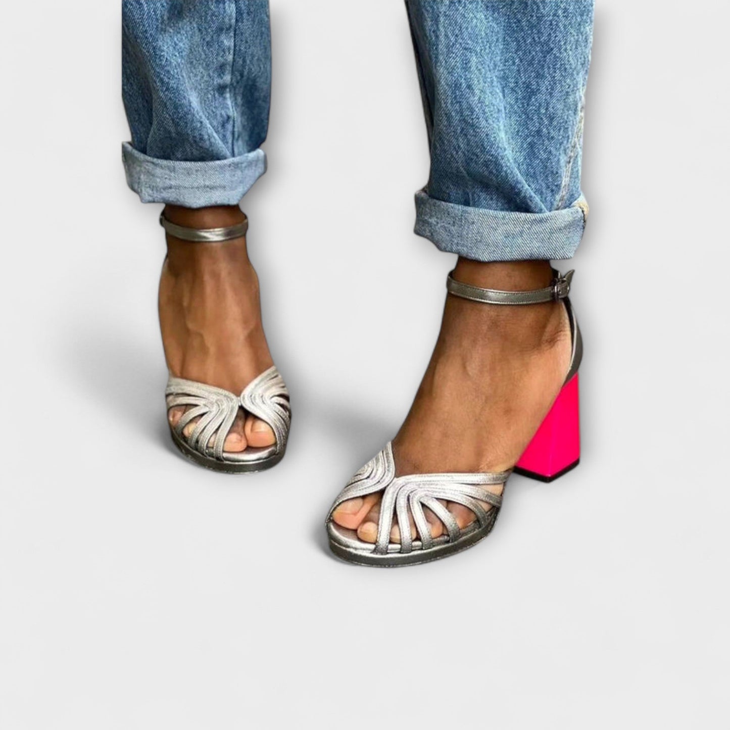 Damen Sandalen Elegantes Design Glänzend