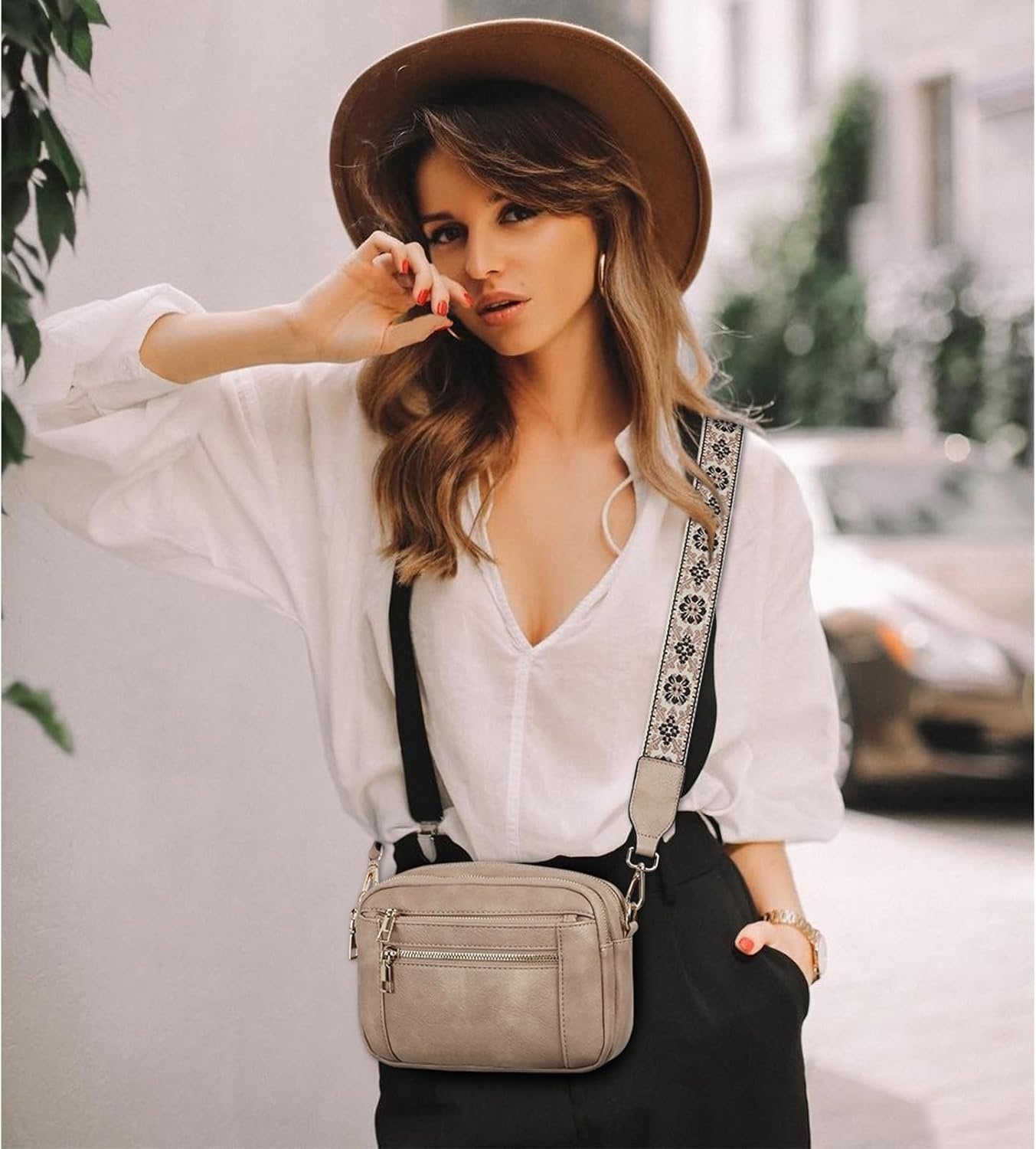 Damen Umhängetasche Trendy Stoff