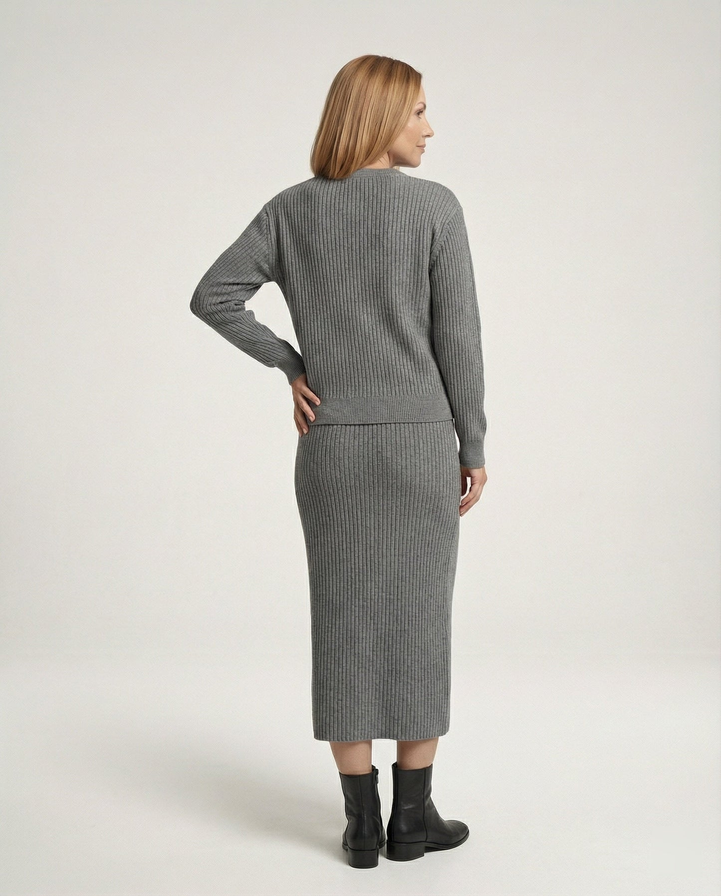 Damen Strickset Pullover und Rock