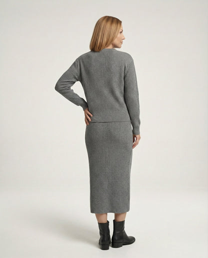 Damen Strickset Pullover und Rock