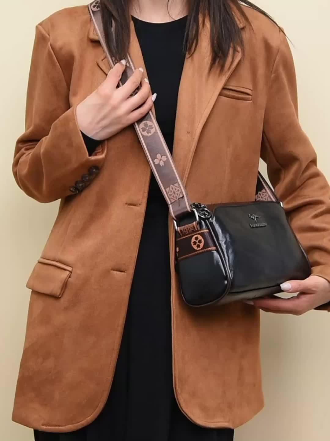 Vegan Ledertasche Damen Crossbodytasche