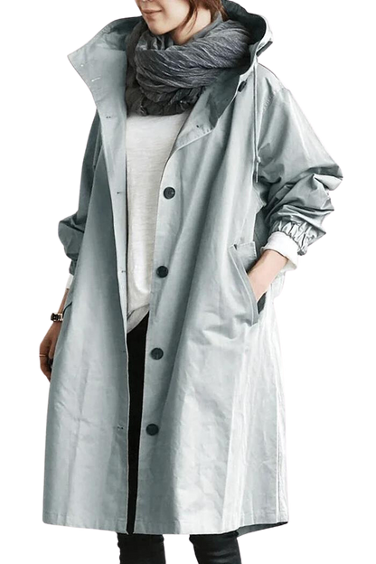 Übergroße Herren Kapuzenwindbreaker Regenjacke