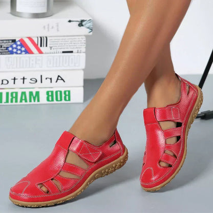 Norvielle Damen Sandalen Zeitlos Leder