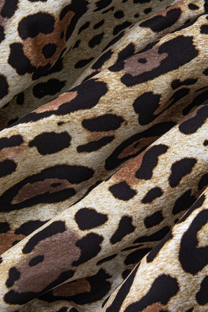 Damen Bandeau-Kleid Leopardenmuster