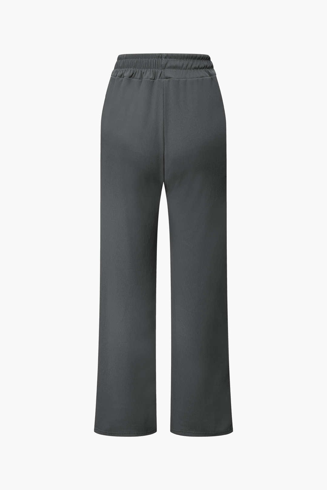Damen Zweiteiler-Set Asymmetrisches Oberteil Weite Hose